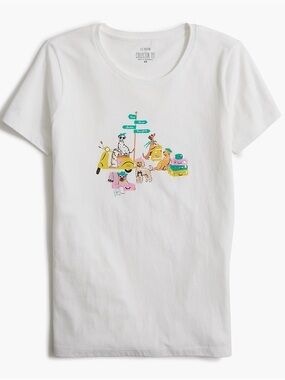 J. Crew Travel Dogs collectors tee sz L